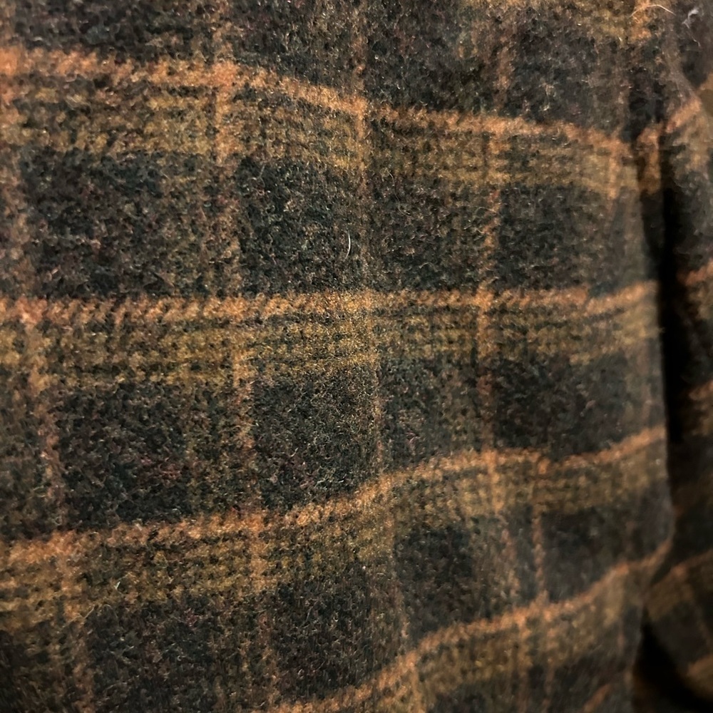 Harris Wallace Petites Gray & Brown Plaid Wool Blend Jacket Blazer Sz 2P - Picture 6 of 12